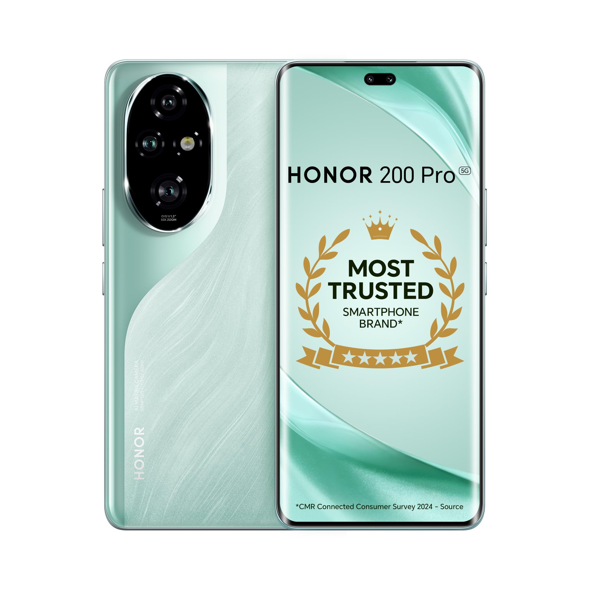 HONOR 200 Pro 5G (Ocean Cyan, 12GB+512GB) | 6.78-inch AMOLED Quad